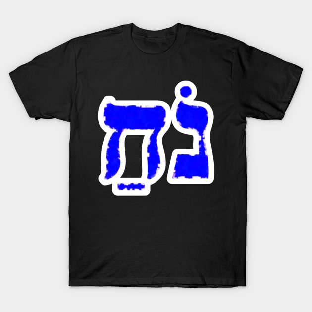 Noah Biblical Name Hebrew Letters Personalized Gifts T-Shirt by BubbleMench